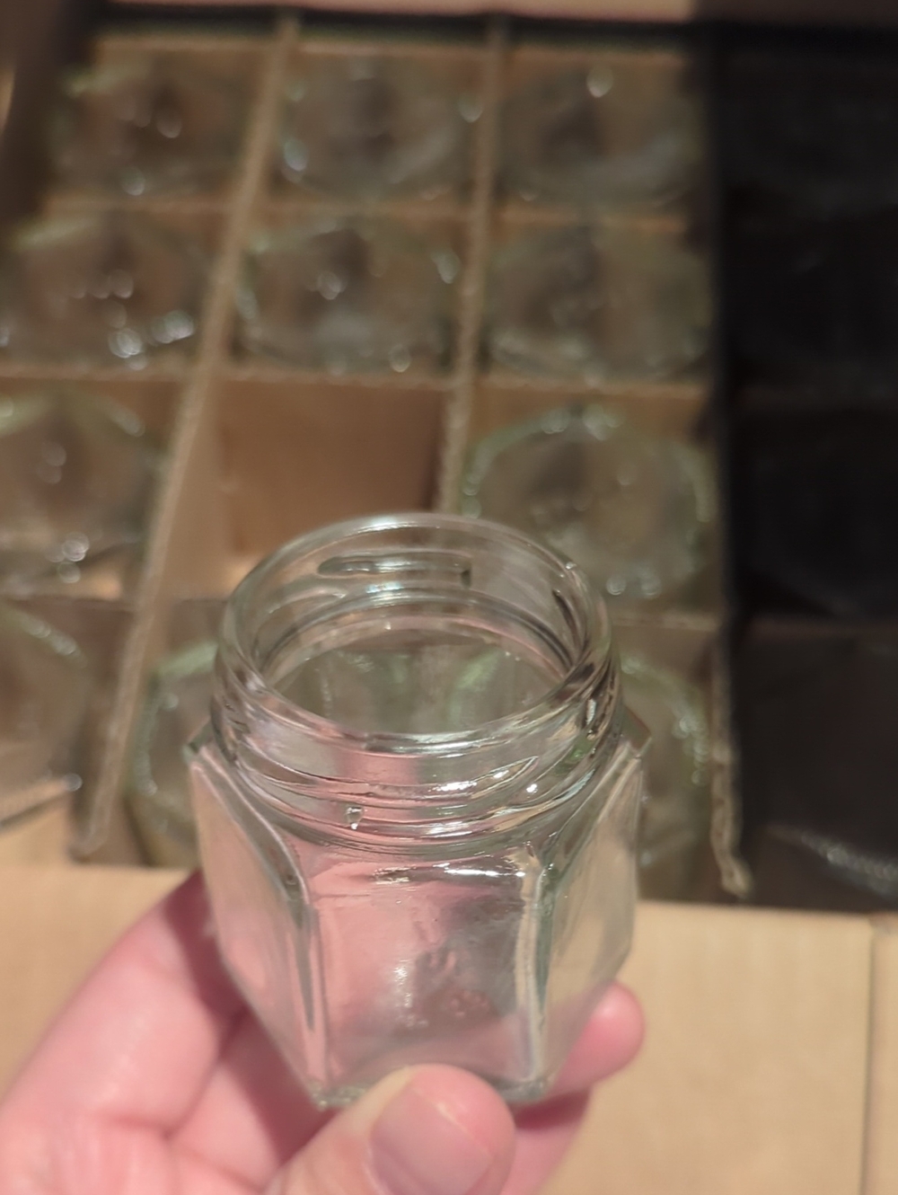 Small Hexagonal Jars (24)